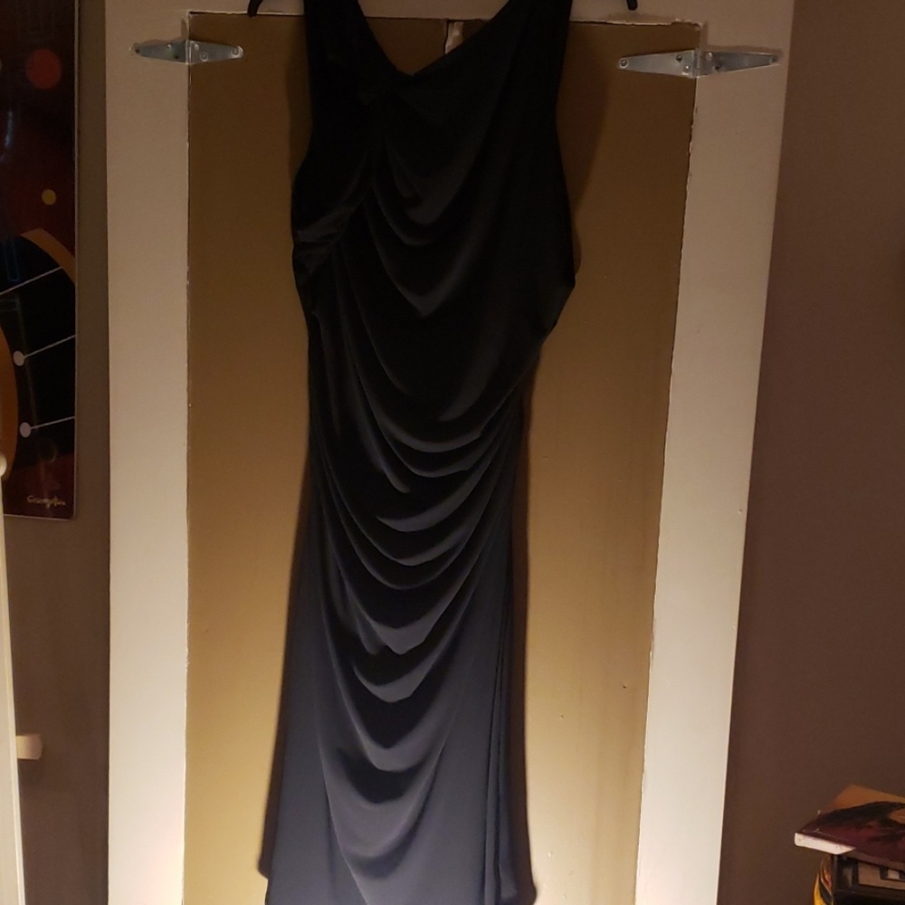 Lane Bryant Black drape evening gown
